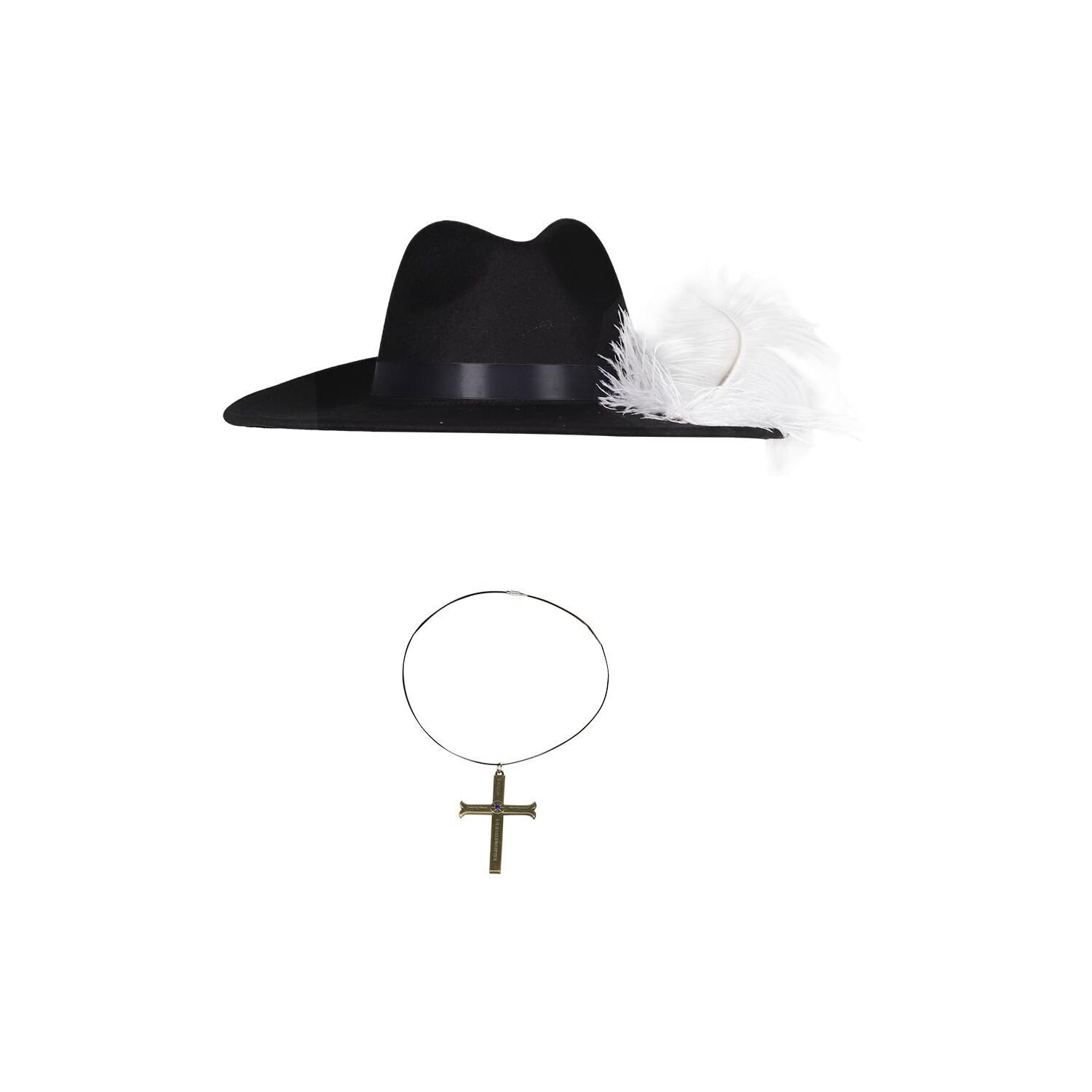 2936 Adult Hawk Eyes Mihawk Hat Cosplay Black Classic Wide Brim
